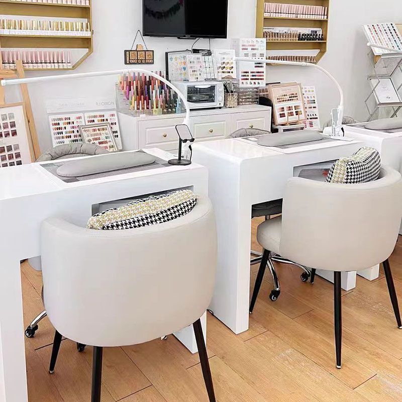 Nail art table net manicure table paint single double groove storage box embedded vacuum cleaner simple Japanese nail salon