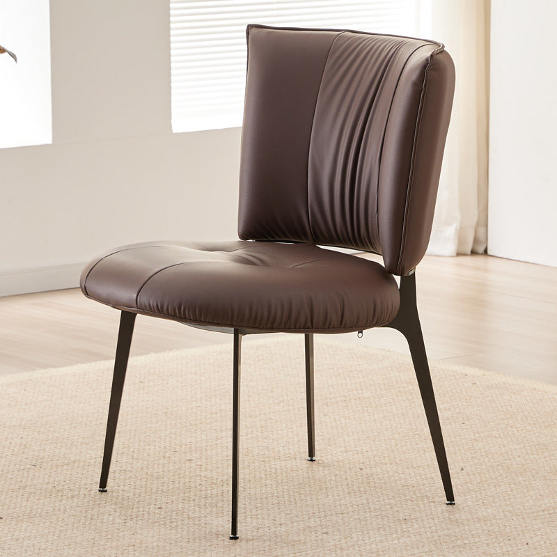 Factory direct wholesale custom italian minimalist dining chairs - high-end casual upholstered leather restaurant designer chairs