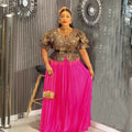 European and american party dresses elegant long gowns cross-border plus size foreign trade  african women's clothing sequin dresses