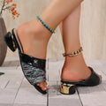 Wholesale fish mouth sandals with chunky heel - elegant women's summer sandals, new fashionable outdoor sandals for women