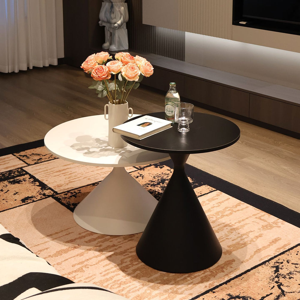 Cream style coffee table for homenormcore living room small apartment modern casualclassy round coffee table