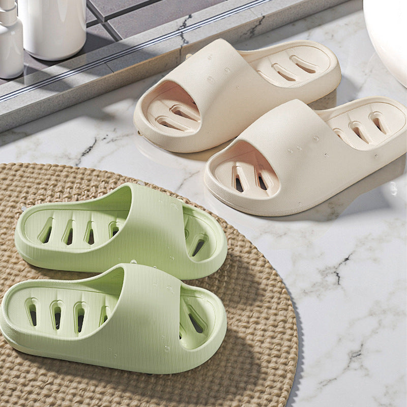 Non-slip bath slippers for men and women, home indoor, water leakage, quick-drying, hollow for home, eva bathroom sandals