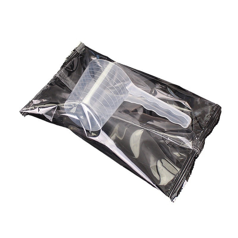 Individually wrapped 100ml clear plastic measuring spoons for powder, liquid, fertilizer, feed (non-edible), water, and 100g measurements
