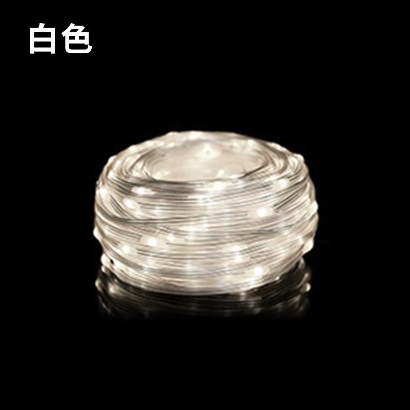 LED solar leather wire light string light Gypsy small light string, outdoor waterproof low voltage tree light outdoor decorative flash light