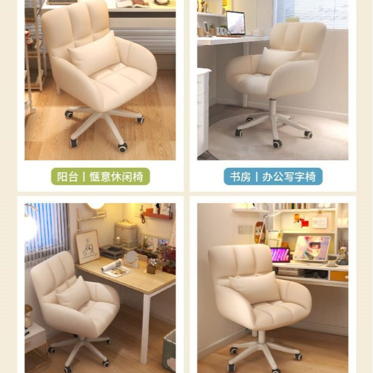 Home backrest dressing bedroom dormitory college student study desk chair computer chair comfortable for sitting for a long time not tired stool