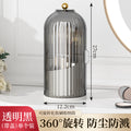 Desktop storage box transparent cosmetics accessible luxury rotatable compartment makeup dustproof storage rack dressing table storage tube