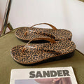 Trendy leopard print flip-flops for women - summer fashion, korean style, ins-inspired, outdoor wear, thong sandals
