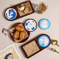 Scandinavianins solid wood creative breakfast tray cute cute cake dessert snack plate stylishclassy tea tray