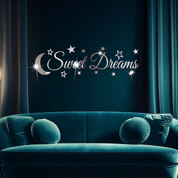 Good night English mirror acrylic wall sticker  explosion bedroom living room decoration room wholesale sticker self-adhesive sticker