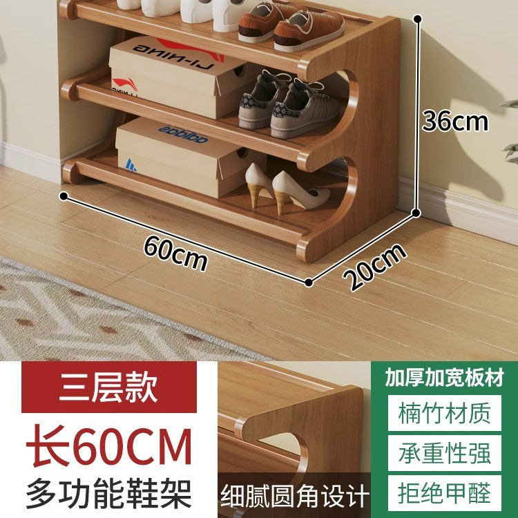 Simple shoe rack, small narrow door, household shoe cabinet, rental house, dormitory, multi-functional storage artifact, space-saving shelf