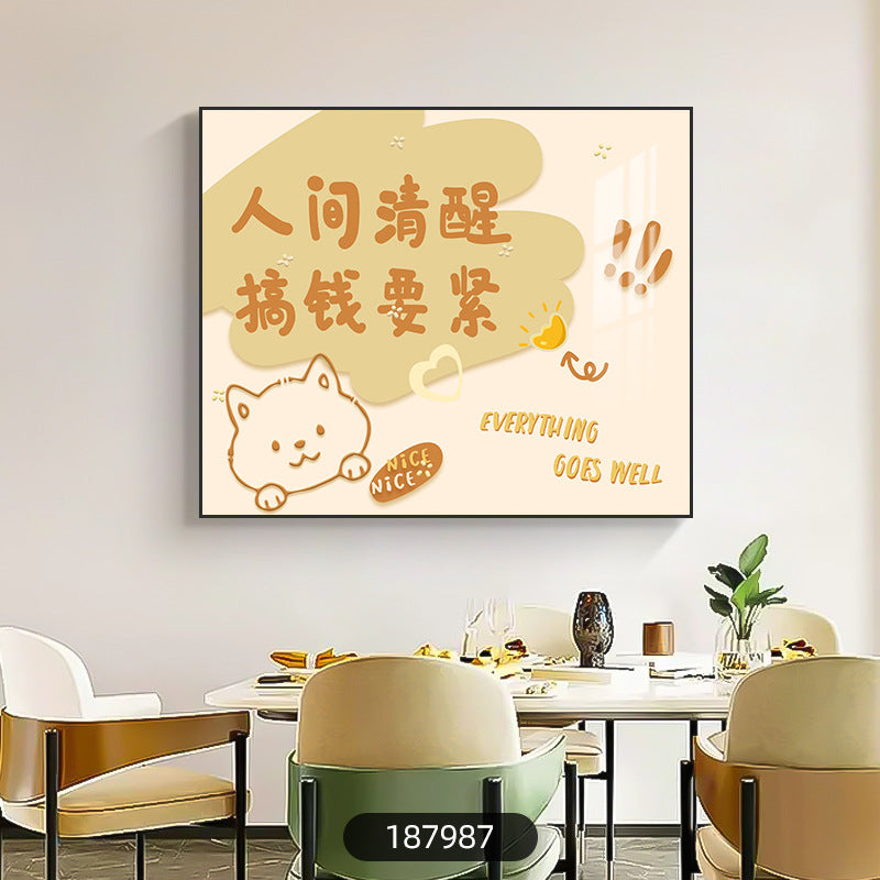 Meter box decorative painting modern simple cartoon electric switch distribution box hanging painting peace and joy meter box blocking mural