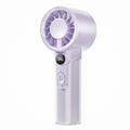 2026 new cross-border outdoor handheld fan - rechargeable, portable, digital display, mini transparent cooling fan - wholesale