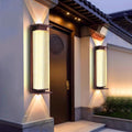 Solar powered waterproof wall light - up & down lighting - outdoor garden pillar, fence, chinese style balcony, luxury villa wall sconce