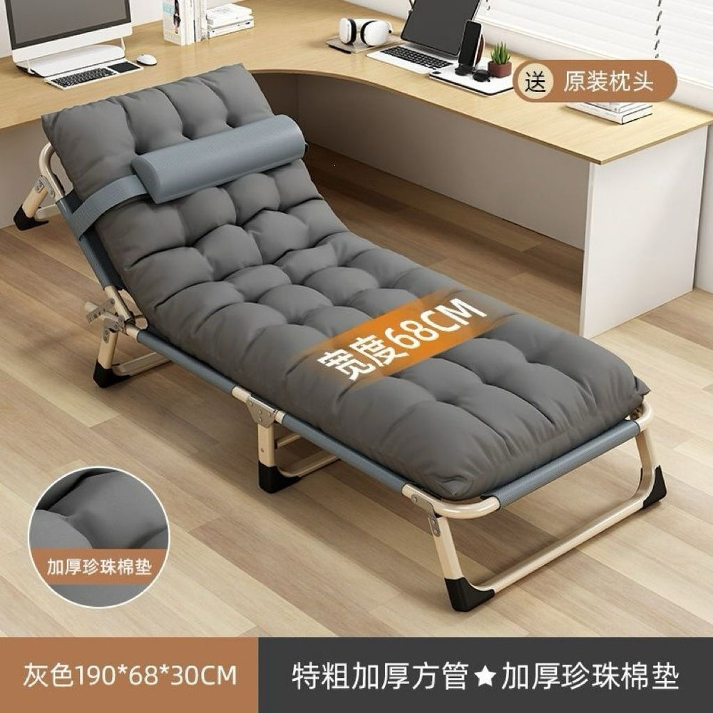 Lunch break foldable bed office single lunch break lounge chair adult for home foldable outdoor portable hospital camp bed