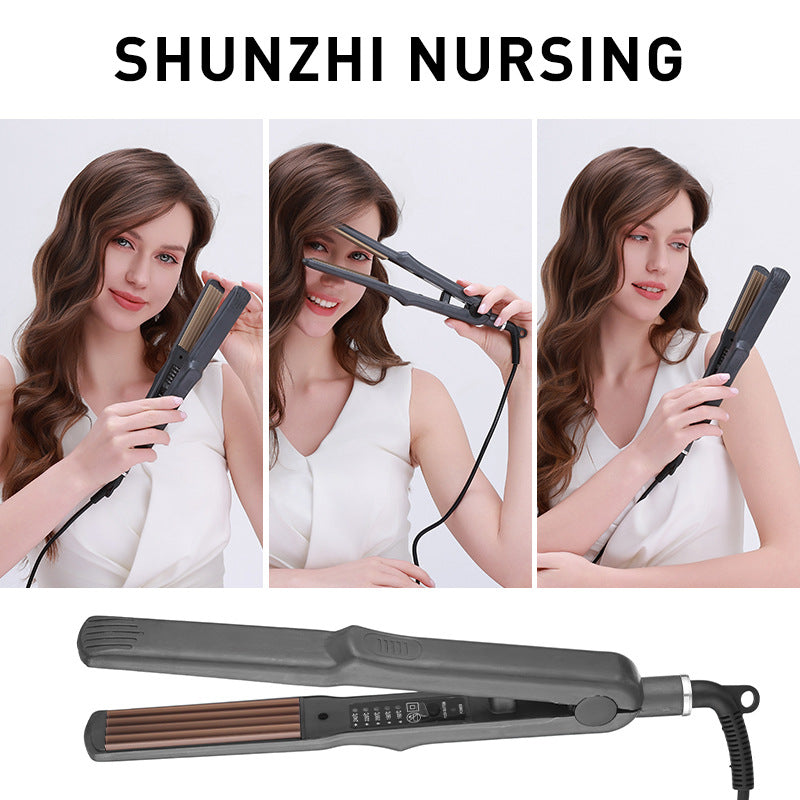 corn silk splint roll straight dual-purpose curling iron large wave straight hair short hair men special curling iron us standard