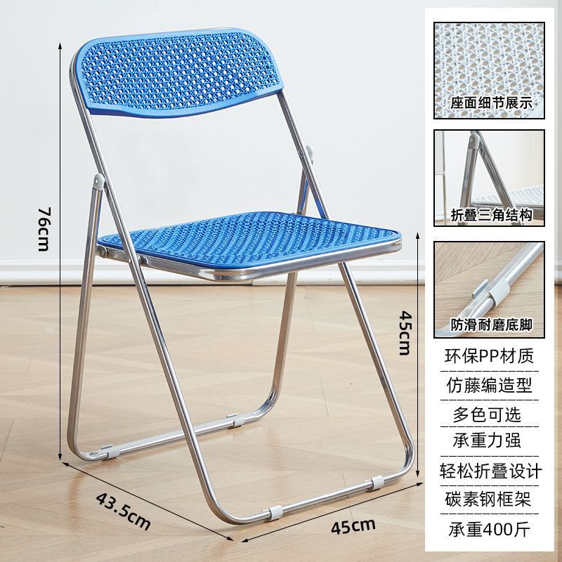 Casual foldable chair transparent crystal photo chair scandinavian acrylic fashion popular makeup stool backrest dining chair