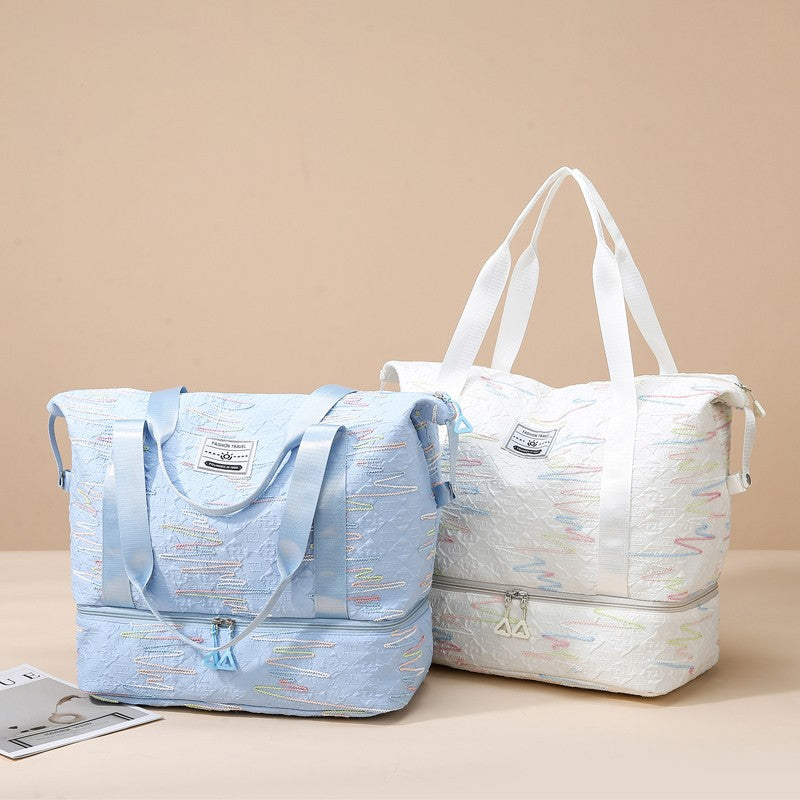 Sports fitness bag wholesale large capacity dry and wet separation Oxford cloth travel bag  new high-end duffel bag