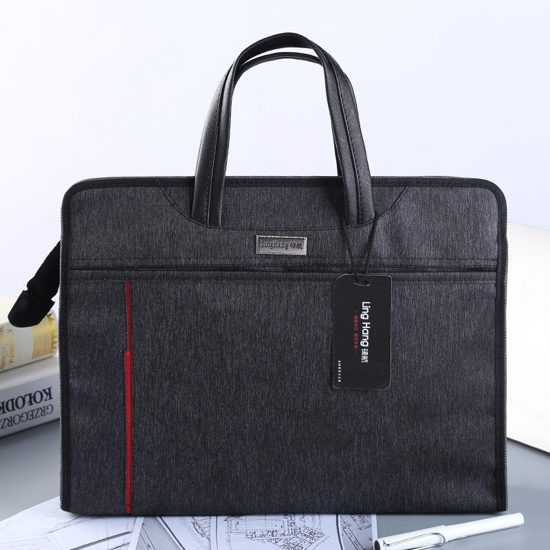 Oxford cloth handheld document bag a4 briefcase pilot handheld briefcase thickened waterproof conference bag information bag