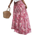 Real shot in stockexport cross-border 1688  resort style elastic waist skirt long skirt