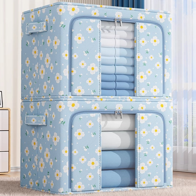 Clothes Storage Box Household Wardrobe Clothing Organizing Box Foldable Fabric Large Capacity Oxford Cloth Storage Box Artifact