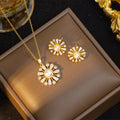 [titanium steel] necklace women's fashioneasiest for match pearl pendant earrings niche style design accessible luxury classy clavicle chain jewelry