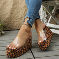 Za new leopard print platform flip-flops - stylish flat sandals for women, perfect for vacation and beach wear