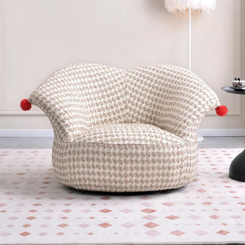 Clown beanbag single french cream style living room balcony design casual fabric casual sofa chair for home