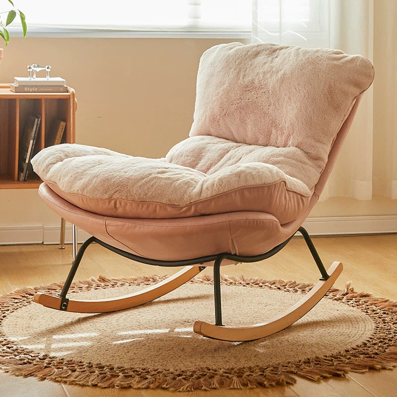Lazy sofa single balcony lounge chair for homecasual living room accessible luxury leisure chair popular adult nap rocking chair