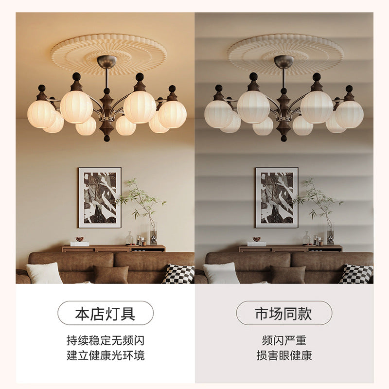 French medieval style living room chandelier main light retro 2025 new new Chinese cloud lighting high-end lighting