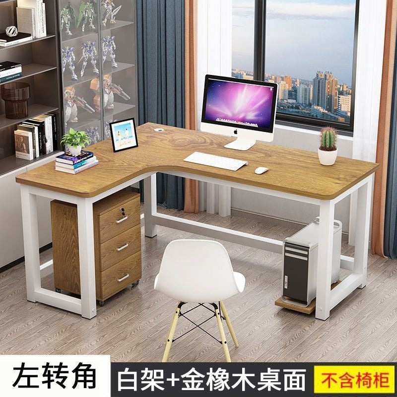 Minimalist modern corner computer desk, l-shaped study table for home, simple bedroom desk, corner desk for study room