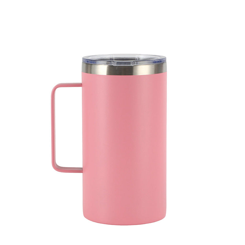 export insulated tumbler, 12/14oz double-walled stainless steel coffee mug with handle, business gift office mug