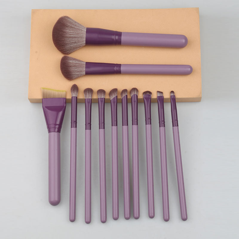 Sloped wooden handle blush contour brush powder brush soft makeup application natural highlight makeup brush portable makeup brush set