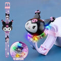Kitty cat luminous music watch - frozen princess cartoon cute toy flip digital watch - gift for boys and girls