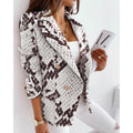 Fall and winternew arrivallong sleeves double-breasted fashioncasualprinting small suit women's silmwoolenoutwear