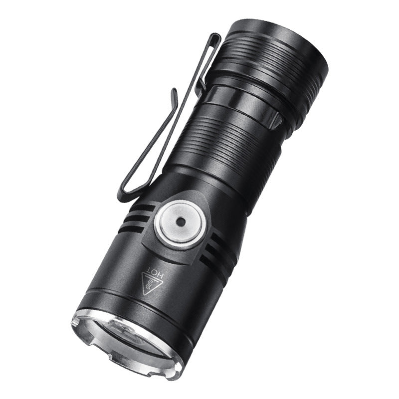 Cross-border new 2050 lumens EDC strong light flashlight outdoor convenient lighting emergency charging mini flashlight