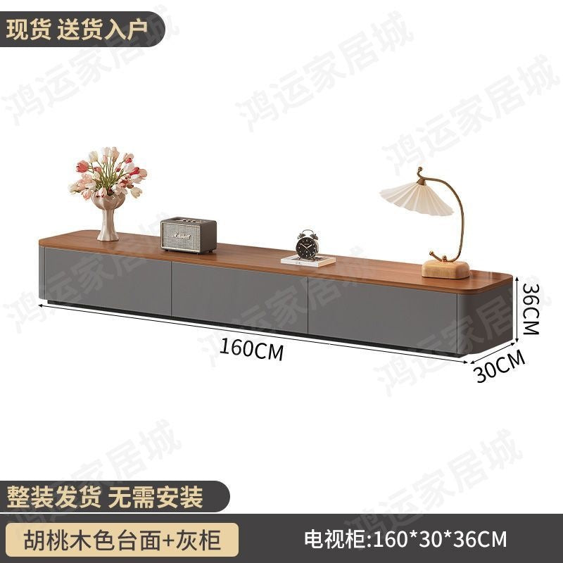 Tv cabinet living room for homenew arrival walnut medievalaccessible luxury small apartment floor-standing coffee table tv cabinet combination