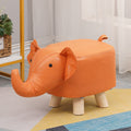Elephant stool - kids' animal stool - solid wood shoe bench - creative small stool - home living room cartoon cute low stool