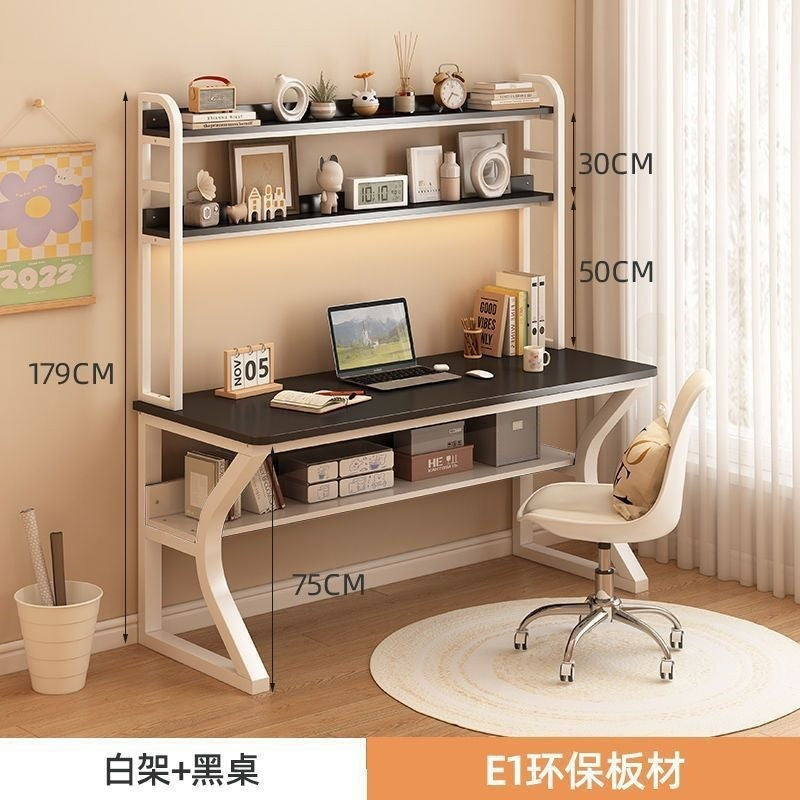Computer desk desktop for home student study writing desk bedroom desk bookshelf all-in-one small table simple office desk