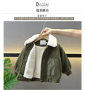Fall and winter  new arrival cool baby fleece-lined cotton coat kids winter clothing thickened clothes fashionable boy outwear