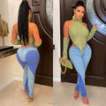 European and american cross-border women's fashion  autumn/winter new sexy hot girl high neck asymmetrical vest knitted sweater top