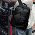 casual backpack, men's business commute laptop backpack, trendy travel student backpack with logo