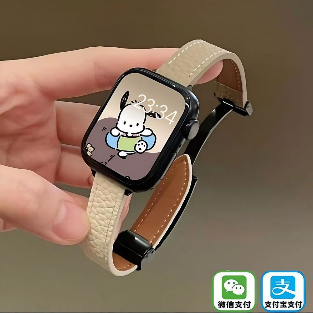 Huaqiangbei smartwatch for women - nfc, heart rate monitoring, bluetooth calling, magnetic leather strap, couple's sports band