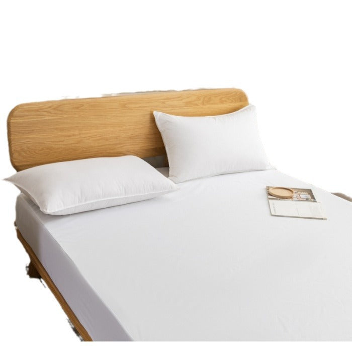 New pure color waterproof fitted sheet, urine-proof, breathable, machine washable bed sheets, thin brown mattress cover 1.8m heightened dust cover
