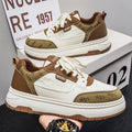 Men's shoes 2026 spring new breathable athletic casual sneakers men's shoes thick sole height increasing white student trendy shoes