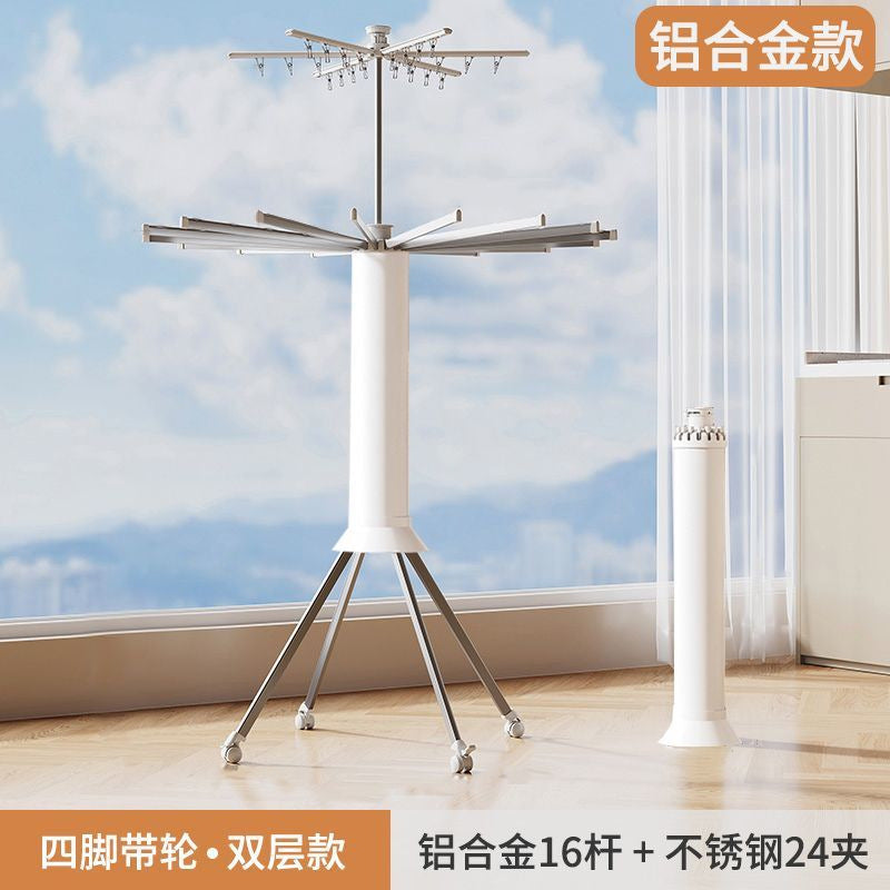 Octopus clothes drying rack, floor-standing, installation-free, foldable balcony, for home, eight-clawed clothes drying rack, indoor clothes drying artifact