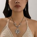 European and american cross-border exaggerated punk starfish necklace stylishfashionclassy sense ins heart clavicle chain jewelry