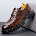 Men's leather dress shoes - live stream special: new textured leather business shoes, casual breathable work shoes, british style wedding shoes