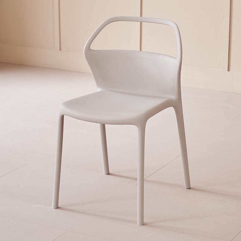 For homemodern casual plastic chair casual scandinavian backrest dining chair makeup stackable casual waiting outdoor chair