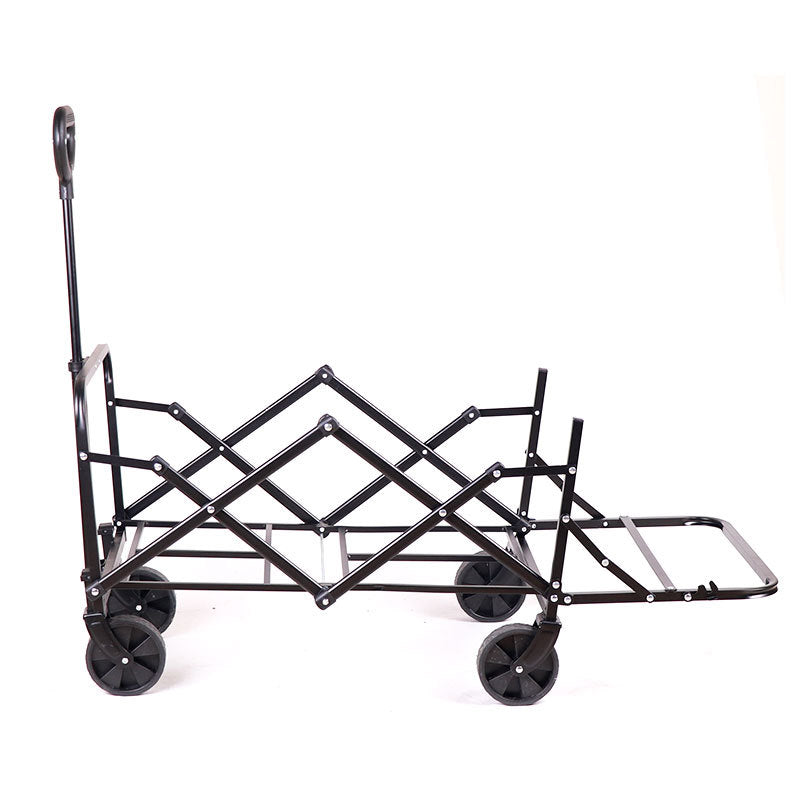Outdoor open-door camping car, camping car, portable picnic pull rod, small trailer, camping stall, foldable trolley