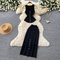 Pure desire style silm tank top sleeveless skirt two-piece set women's summer asymmetrical slimming look hip coverelegantsuit